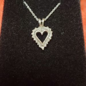 SOLD! .35ct Diamond Heart Pendant 10kt white gold